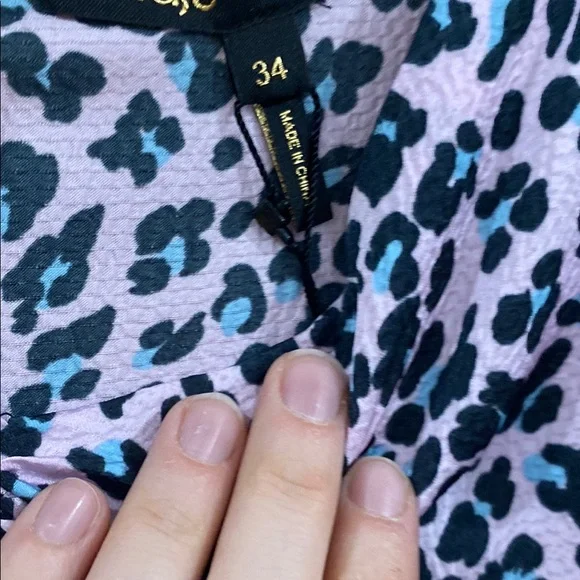 Maje Light Purple Leopard Print Dress size 34 - Picture 8 of 14